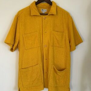 J. Crew Yellow Terry Cloth Top size L